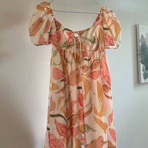 Abercrombie Keyhole Babydoll Mini Dress — floral